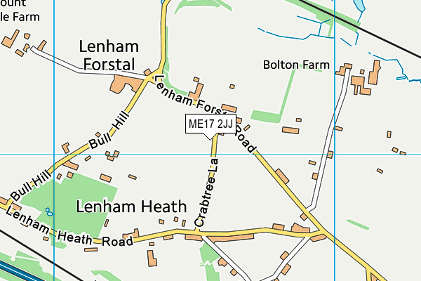 ME17 2JJ map - OS VectorMap District (Ordnance Survey)
