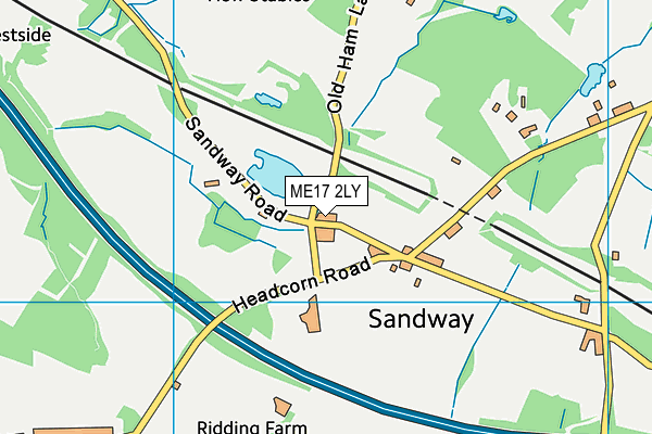 ME17 2LY map - OS VectorMap District (Ordnance Survey) ME17 2LY map - OS VectorMap District (Ordnance Survey)