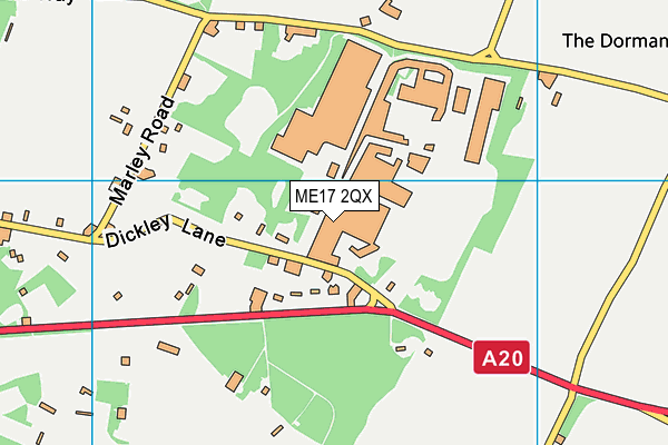 ME17 2QX map - OS VectorMap District (Ordnance Survey) ME17 2QX map - OS VectorMap District (Ordnance Survey)