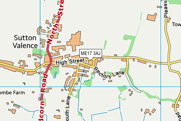 ME17 3AJ map - OS VectorMap District (Ordnance Survey) ME17 3AJ map - OS VectorMap District (Ordnance Survey)