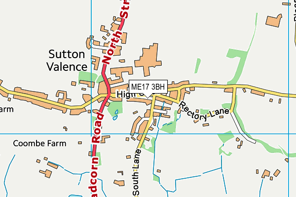 ME17 3BH map - OS VectorMap District (Ordnance Survey) ME17 3BH map - OS VectorMap District (Ordnance Survey)