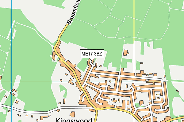 ME17 3BZ map - OS VectorMap District (Ordnance Survey) ME17 3BZ map - OS VectorMap District (Ordnance Survey)