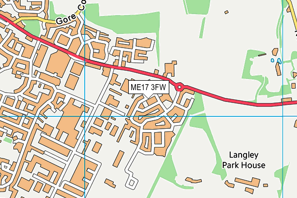 ME17 3FW map - OS VectorMap District (Ordnance Survey) ME17 3FW map - OS VectorMap District (Ordnance Survey)