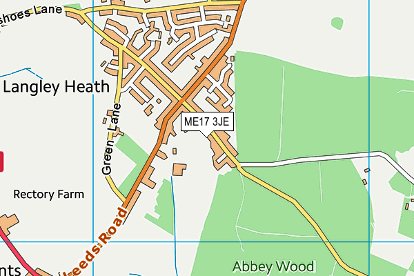 ME17 3JE map - OS VectorMap District (Ordnance Survey) ME17 3JE map - OS VectorMap District (Ordnance Survey)