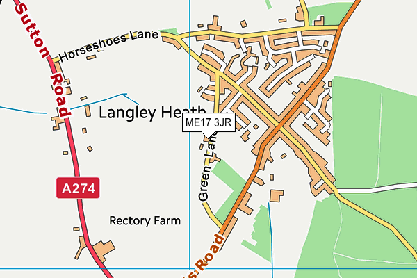 ME17 3JR map - OS VectorMap District (Ordnance Survey) ME17 3JR map - OS VectorMap District (Ordnance Survey)
