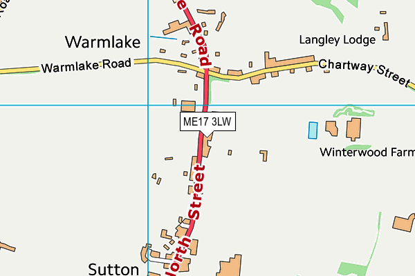 ME17 3LW map - OS VectorMap District (Ordnance Survey)