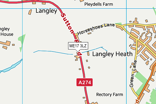 ME17 3LZ map - OS VectorMap District (Ordnance Survey)