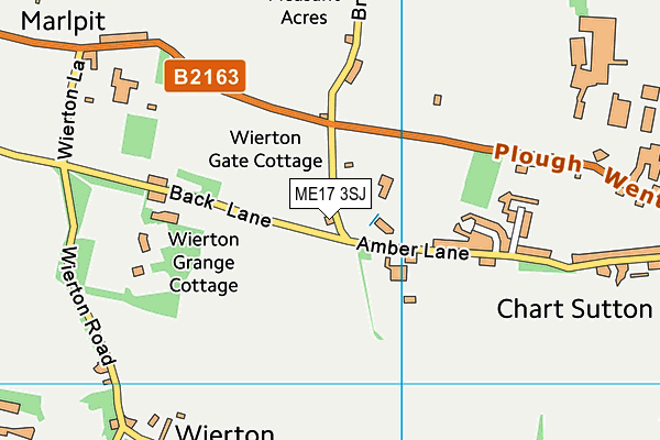 ME17 3SJ map - OS VectorMap District (Ordnance Survey) ME17 3SJ map - OS VectorMap District (Ordnance Survey)