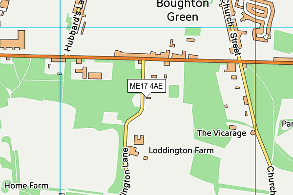 ME17 4AE map - OS VectorMap District (Ordnance Survey)