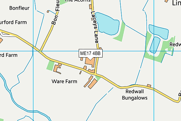 ME17 4BB map - OS VectorMap District (Ordnance Survey)