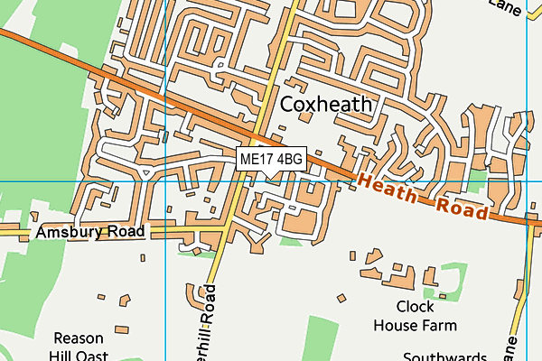 ME17 4BG map - OS VectorMap District (Ordnance Survey) ME17 4BG map - OS VectorMap District (Ordnance Survey)
