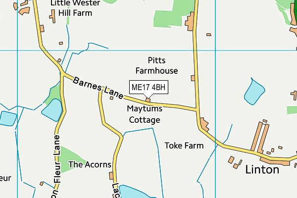 ME17 4BH map - OS VectorMap District (Ordnance Survey) ME17 4BH map - OS VectorMap District (Ordnance Survey)