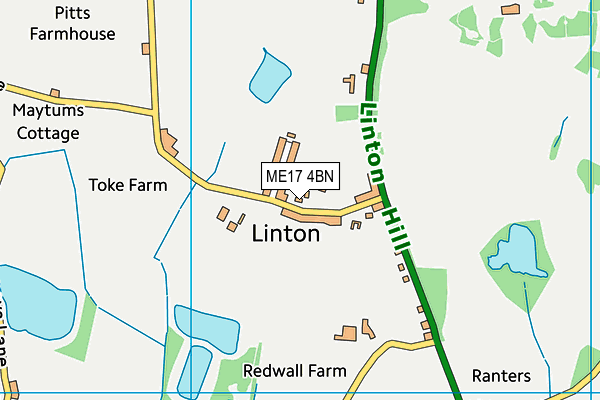 ME17 4BN map - OS VectorMap District (Ordnance Survey) ME17 4BN map - OS VectorMap District (Ordnance Survey)