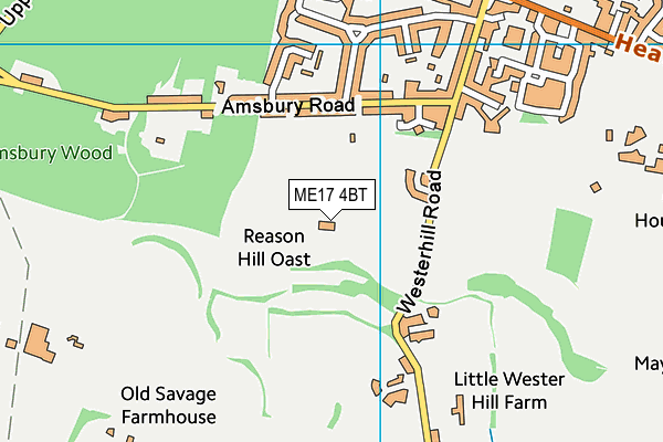ME17 4BT map - OS VectorMap District (Ordnance Survey) ME17 4BT map - OS VectorMap District (Ordnance Survey)