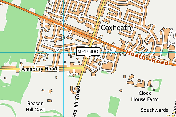 ME17 4DQ map - OS VectorMap District (Ordnance Survey) ME17 4DQ map - OS VectorMap District (Ordnance Survey)