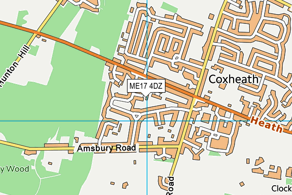 ME17 4DZ map - OS VectorMap District (Ordnance Survey) ME17 4DZ map - OS VectorMap District (Ordnance Survey)