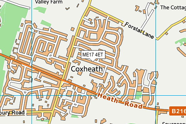 ME17 4ET map - OS VectorMap District (Ordnance Survey) ME17 4ET map - OS VectorMap District (Ordnance Survey)