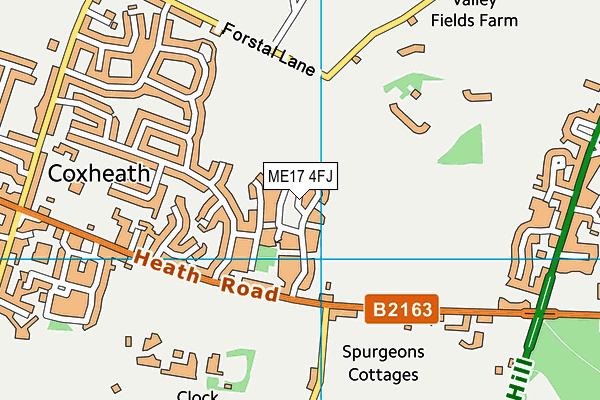 ME17 4FJ map - OS VectorMap District (Ordnance Survey) ME17 4FJ map - OS VectorMap District (Ordnance Survey)