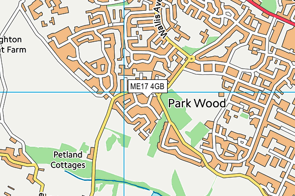 ME17 4GB map - OS VectorMap District (Ordnance Survey)