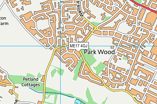 ME17 4GJ map - OS VectorMap District (Ordnance Survey) ME17 4GJ map - OS VectorMap District (Ordnance Survey)