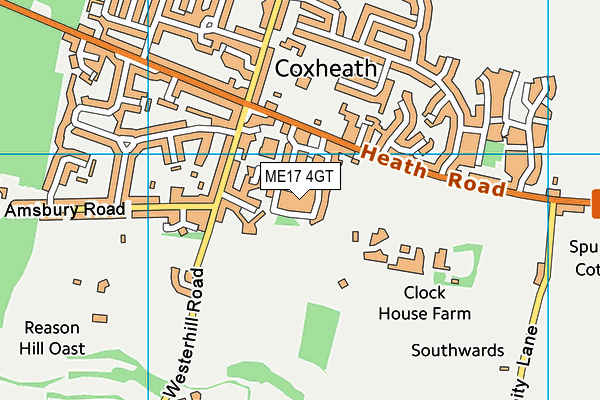 ME17 4GT map - OS VectorMap District (Ordnance Survey) ME17 4GT map - OS VectorMap District (Ordnance Survey)