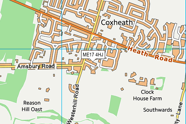 ME17 4HJ map - OS VectorMap District (Ordnance Survey) ME17 4HJ map - OS VectorMap District (Ordnance Survey)