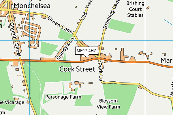 ME17 4HZ map - OS VectorMap District (Ordnance Survey) ME17 4HZ map - OS VectorMap District (Ordnance Survey)