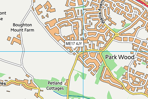 ME17 4JY map - OS VectorMap District (Ordnance Survey) ME17 4JY map - OS VectorMap District (Ordnance Survey)
