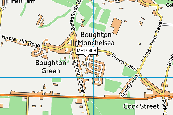 ME17 4LH map - OS VectorMap District (Ordnance Survey) ME17 4LH map - OS VectorMap District (Ordnance Survey)