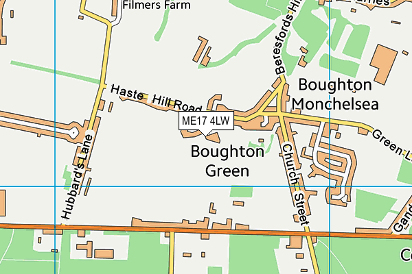 ME17 4LW map - OS VectorMap District (Ordnance Survey) ME17 4LW map - OS VectorMap District (Ordnance Survey)