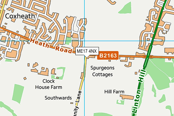 ME17 4NX map - OS VectorMap District (Ordnance Survey)