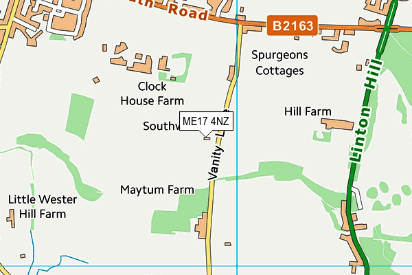 ME17 4NZ map - OS VectorMap District (Ordnance Survey) ME17 4NZ map - OS VectorMap District (Ordnance Survey)