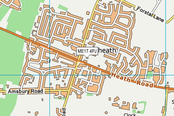 ME17 4PJ map - OS VectorMap District (Ordnance Survey) ME17 4PJ map - OS VectorMap District (Ordnance Survey)