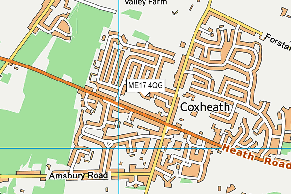 ME17 4QG map - OS VectorMap District (Ordnance Survey) ME17 4QG map - OS VectorMap District (Ordnance Survey)