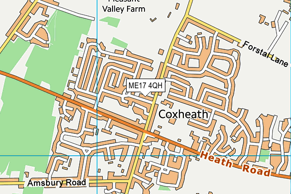 ME17 4QH map - OS VectorMap District (Ordnance Survey) ME17 4QH map - OS VectorMap District (Ordnance Survey)