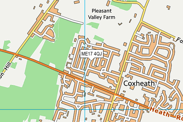 ME17 4QJ map - OS VectorMap District (Ordnance Survey) ME17 4QJ map - OS VectorMap District (Ordnance Survey)