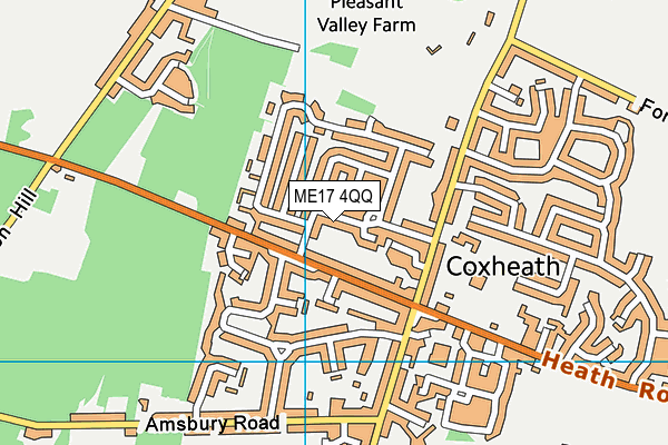 ME17 4QQ map - OS VectorMap District (Ordnance Survey) ME17 4QQ map - OS VectorMap District (Ordnance Survey)