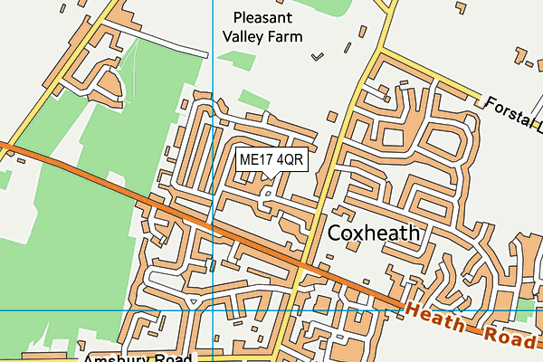 ME17 4QR map - OS VectorMap District (Ordnance Survey) ME17 4QR map - OS VectorMap District (Ordnance Survey)
