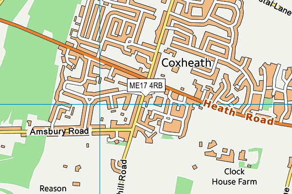 ME17 4RB map - OS VectorMap District (Ordnance Survey) ME17 4RB map - OS VectorMap District (Ordnance Survey)