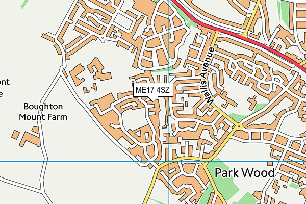 ME17 4SZ map - OS VectorMap District (Ordnance Survey)