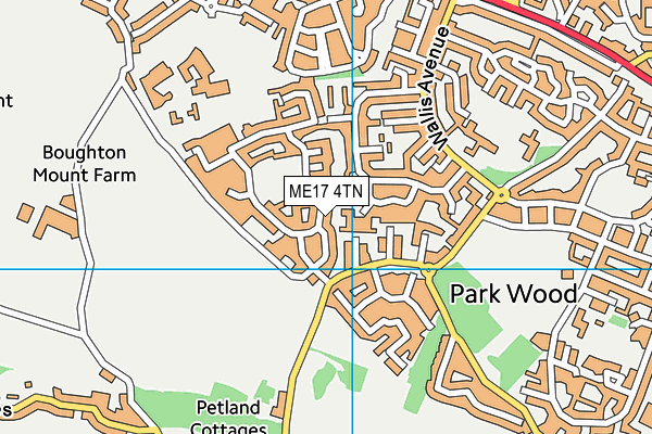 ME17 4TN map - OS VectorMap District (Ordnance Survey) ME17 4TN map - OS VectorMap District (Ordnance Survey)