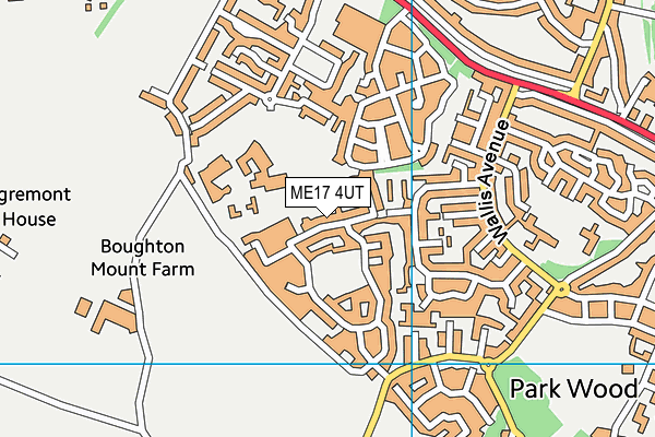ME17 4UT map - OS VectorMap District (Ordnance Survey) ME17 4UT map - OS VectorMap District (Ordnance Survey)