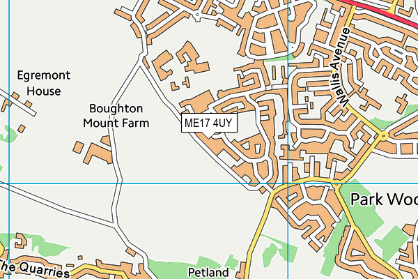 ME17 4UY map - OS VectorMap District (Ordnance Survey) ME17 4UY map - OS VectorMap District (Ordnance Survey)