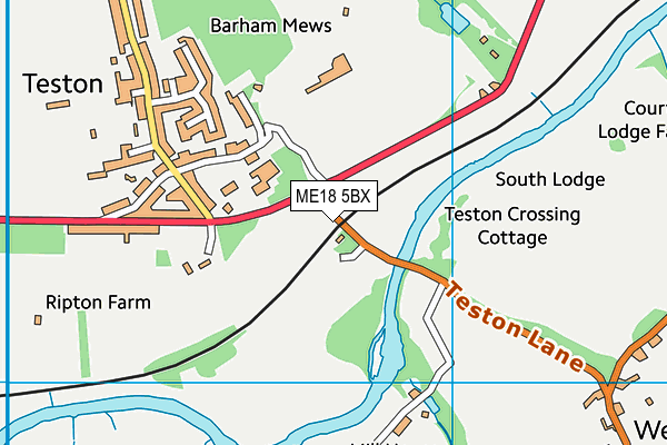ME18 5BX map - OS VectorMap District (Ordnance Survey) ME18 5BX map - OS VectorMap District (Ordnance Survey)