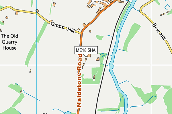 ME18 5HA map - OS VectorMap District (Ordnance Survey)