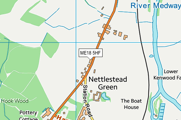 ME18 5HF map - OS VectorMap District (Ordnance Survey) ME18 5HF map - OS VectorMap District (Ordnance Survey)