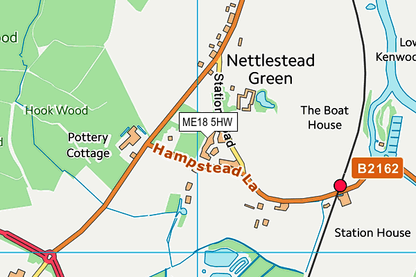 ME18 5HW map - OS VectorMap District (Ordnance Survey) ME18 5HW map - OS VectorMap District (Ordnance Survey)
