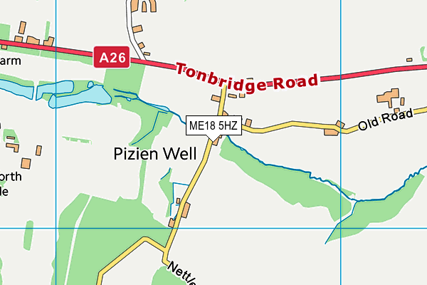 ME18 5HZ map - OS VectorMap District (Ordnance Survey) ME18 5HZ map - OS VectorMap District (Ordnance Survey)