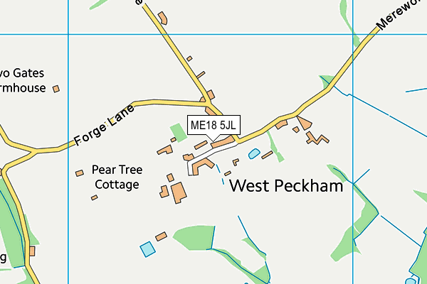 ME18 5JL map - OS VectorMap District (Ordnance Survey)