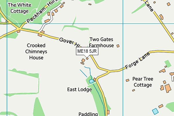 ME18 5JR map - OS VectorMap District (Ordnance Survey) ME18 5JR map - OS VectorMap District (Ordnance Survey)